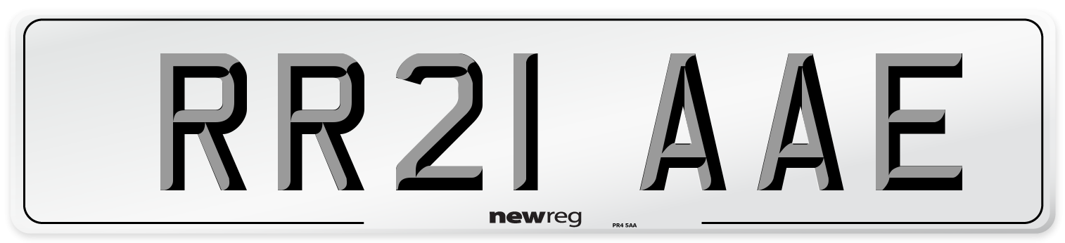RR21 AAE Number Plate from New Reg